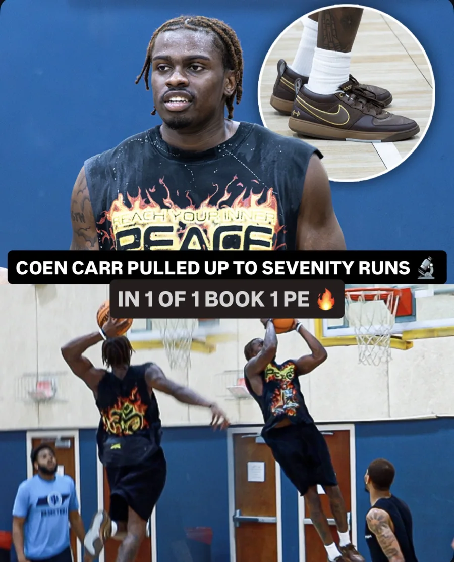 Take Flight Hoops graphic: Coen Carr pulled up to Sevenity runs in a 1 of 1 Book 1 PE